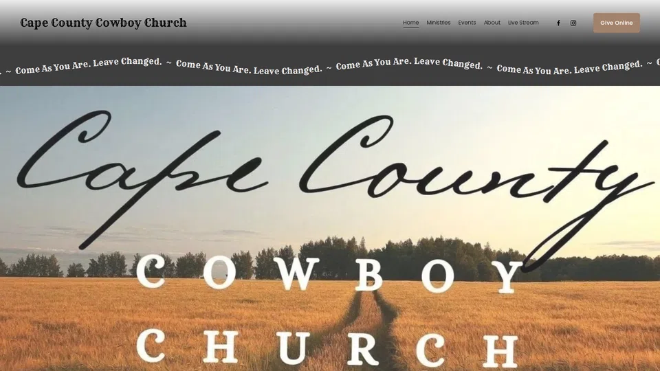 Homepage snapshot at launch