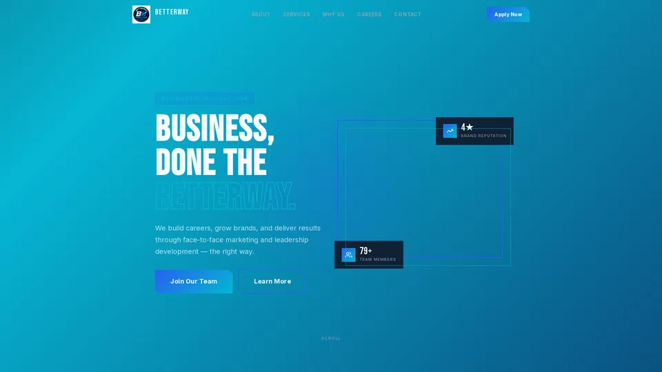 Homepage snapshot at launch