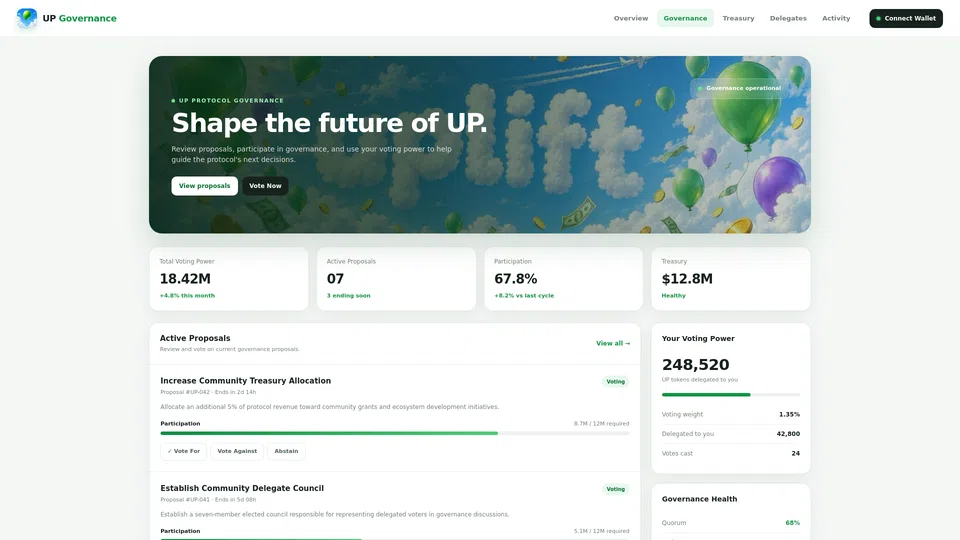 Homepage snapshot at launch