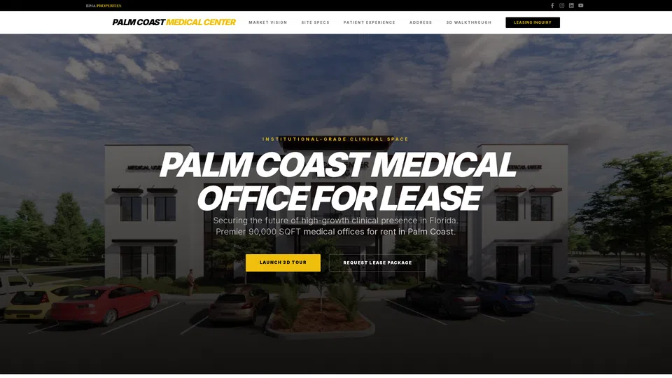 Homepage snapshot at launch