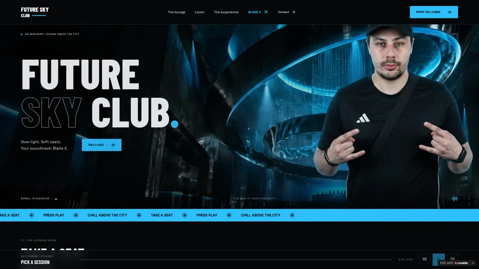 Homepage snapshot at launch