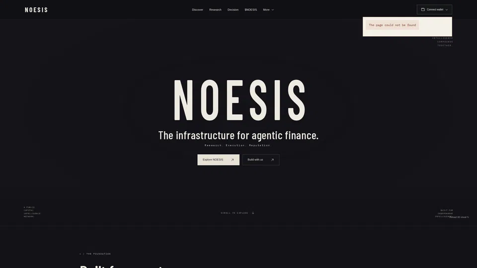 Homepage snapshot at launch