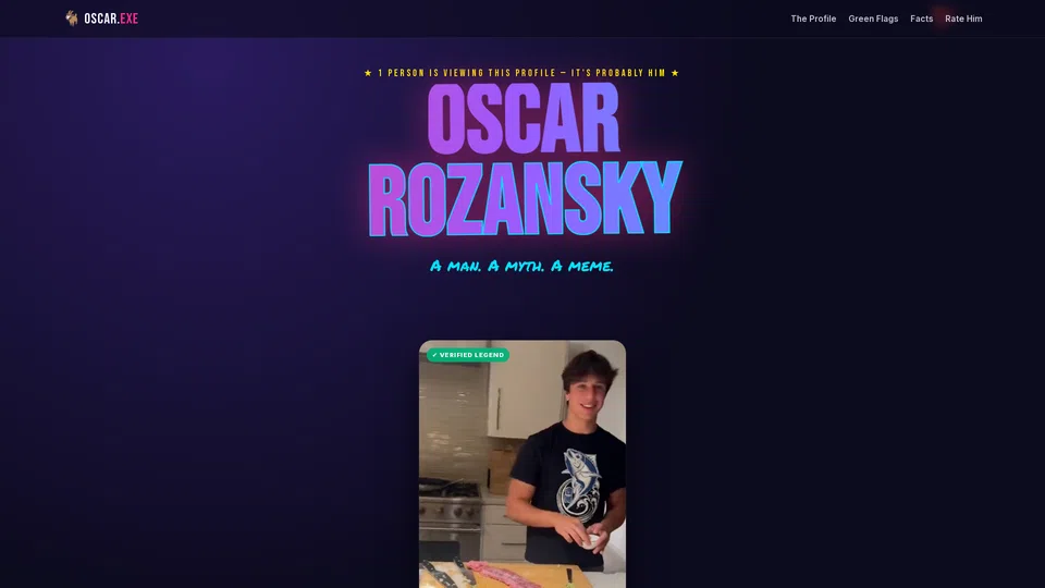 Homepage snapshot at launch