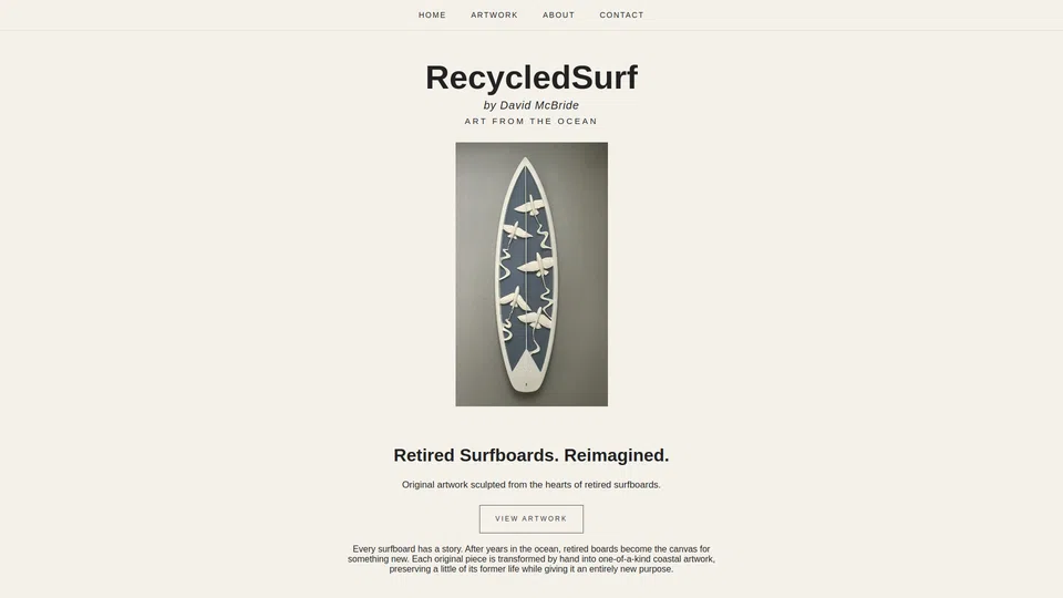 Homepage snapshot at launch