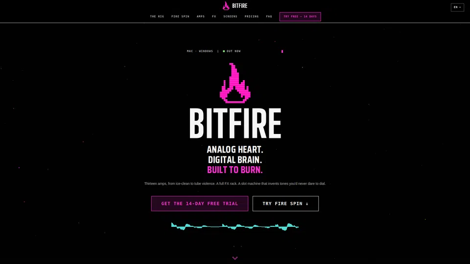Homepage snapshot at launch