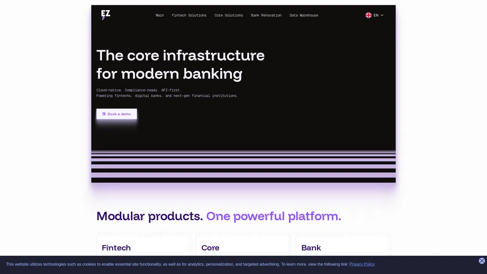 Homepage snapshot at launch