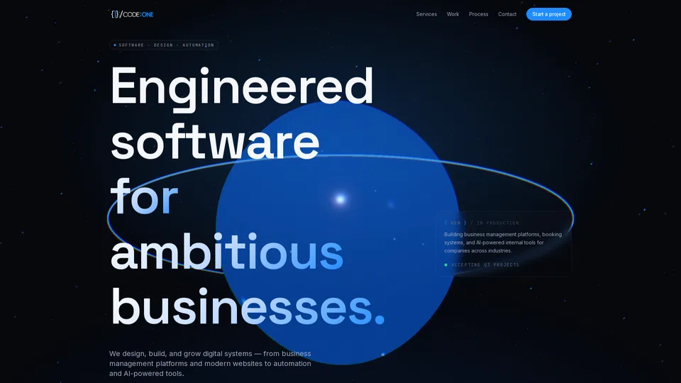 Homepage snapshot at launch