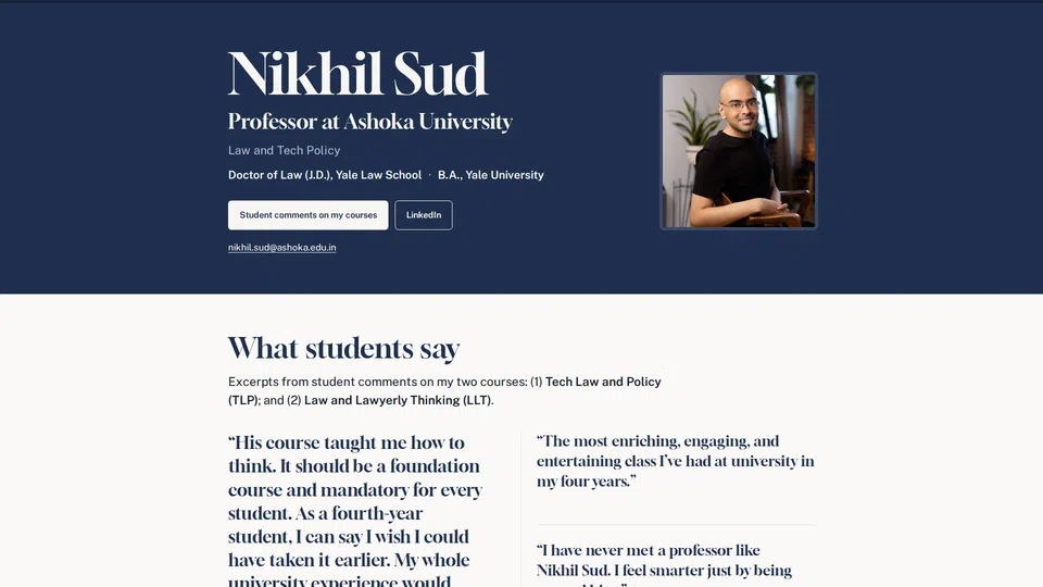 Homepage snapshot at launch