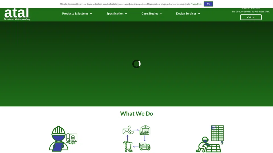 Homepage snapshot at launch
