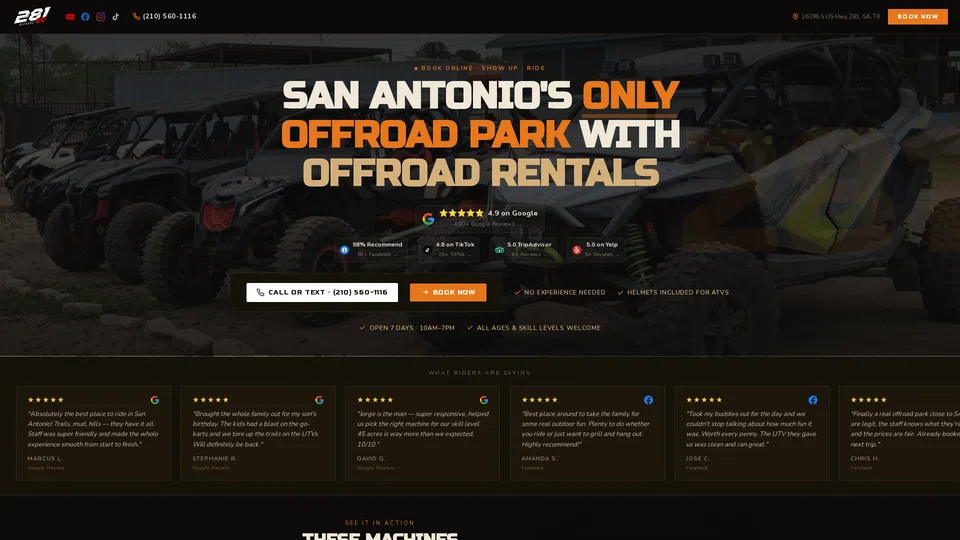 Homepage snapshot at launch