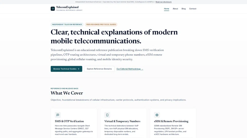 Homepage snapshot at launch
