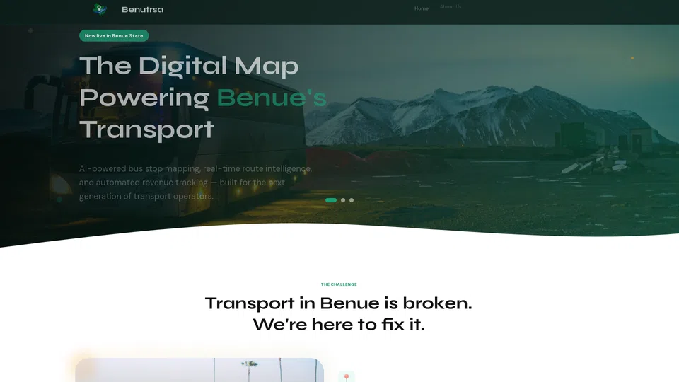Homepage snapshot at launch