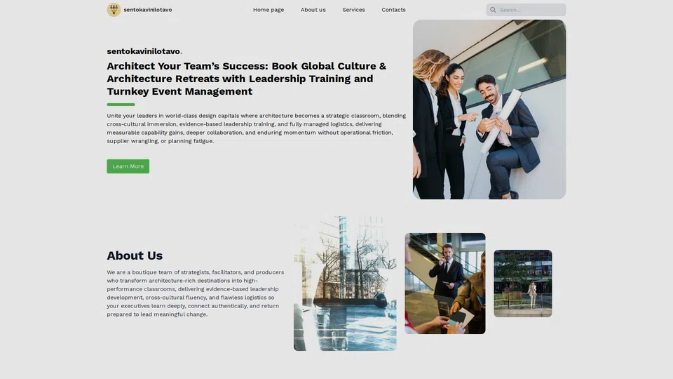 Homepage snapshot at launch