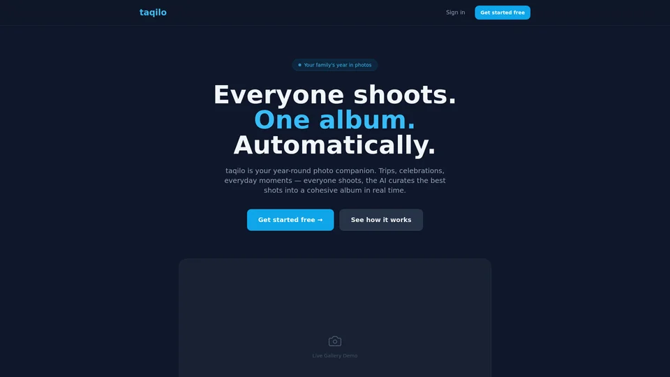 Homepage snapshot at launch