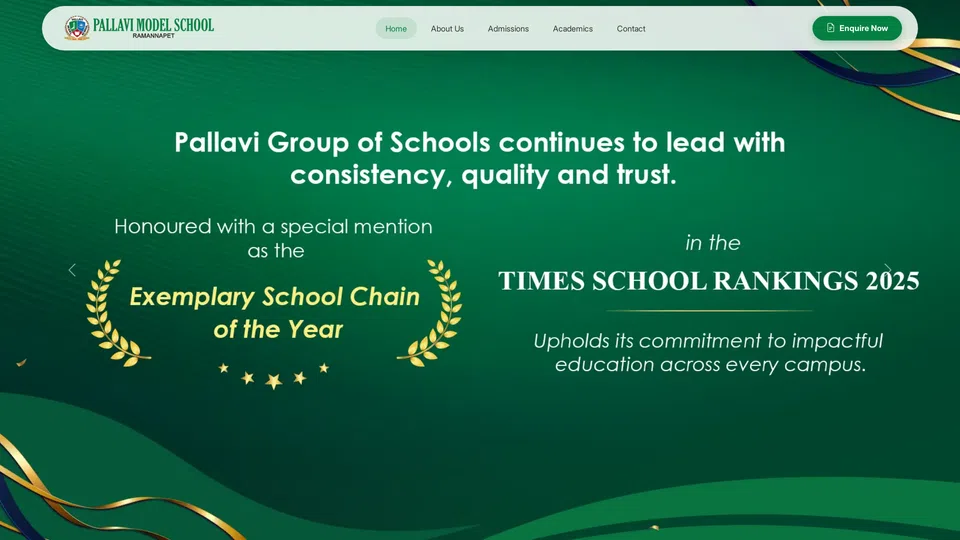 Homepage snapshot at launch