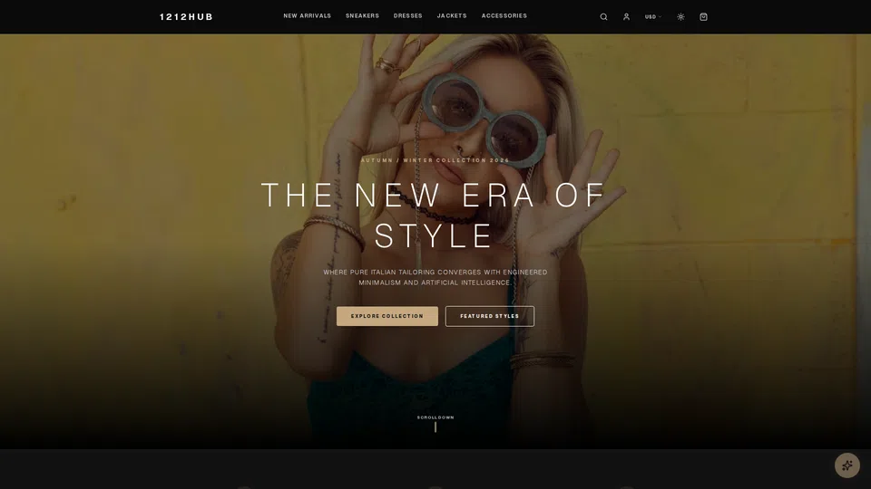Homepage snapshot at launch