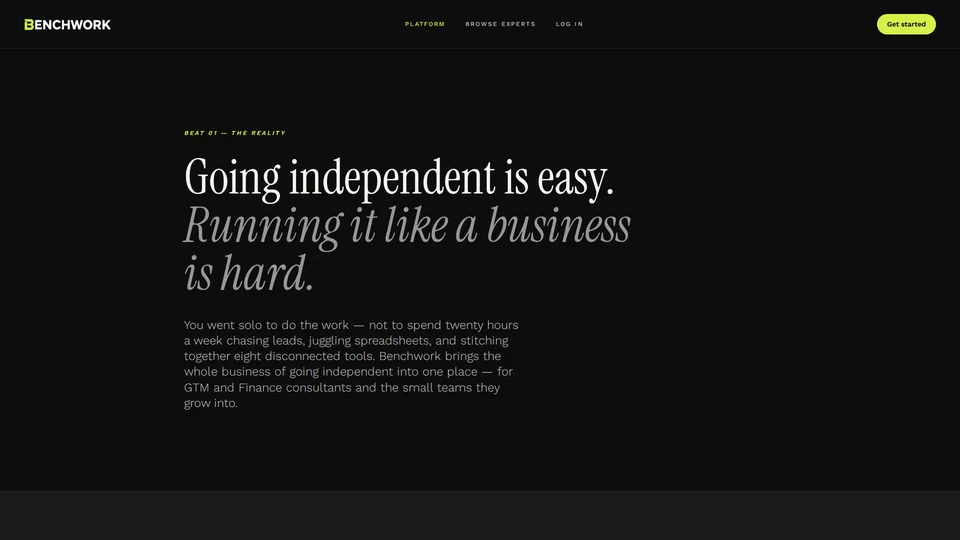 Homepage snapshot at launch
