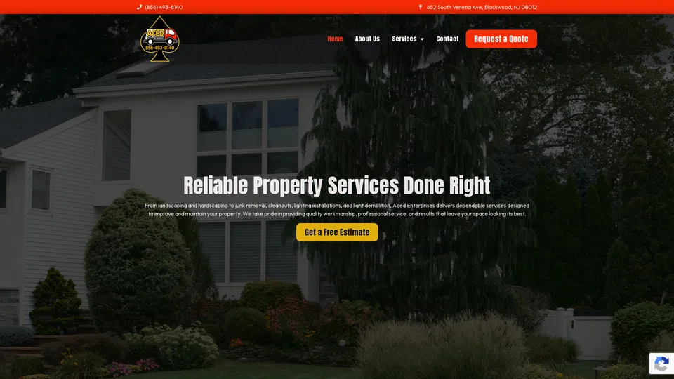 Homepage snapshot at launch
