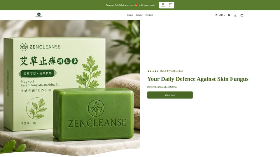 Homepage snapshot at launch