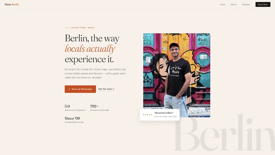 Homepage snapshot at launch