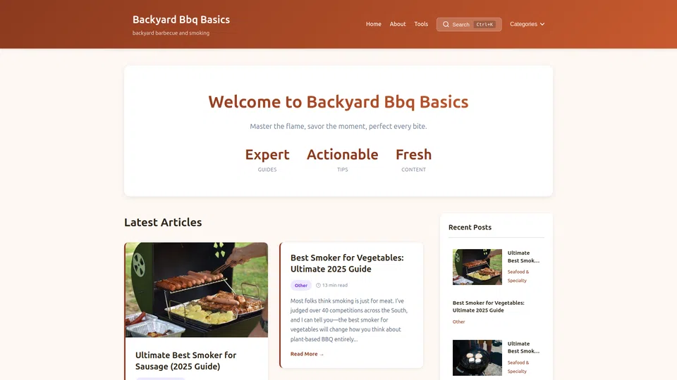 Homepage snapshot at launch