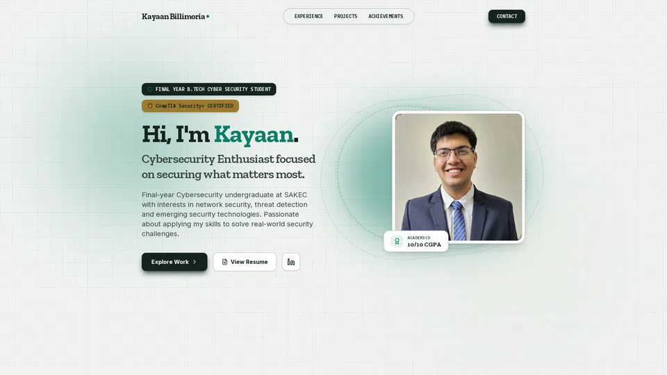 Homepage snapshot at launch