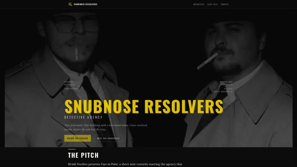 Homepage snapshot at launch