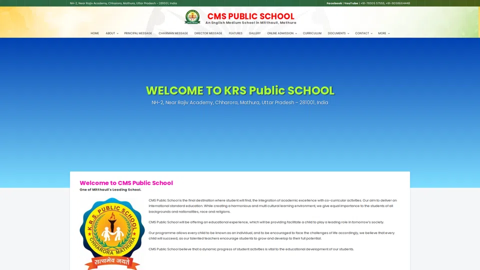 Homepage snapshot at launch