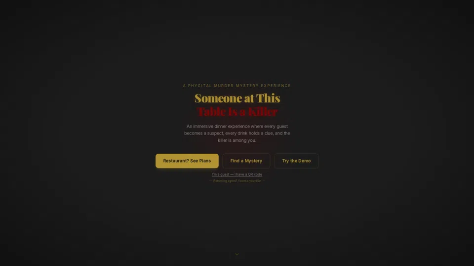 Homepage snapshot at launch