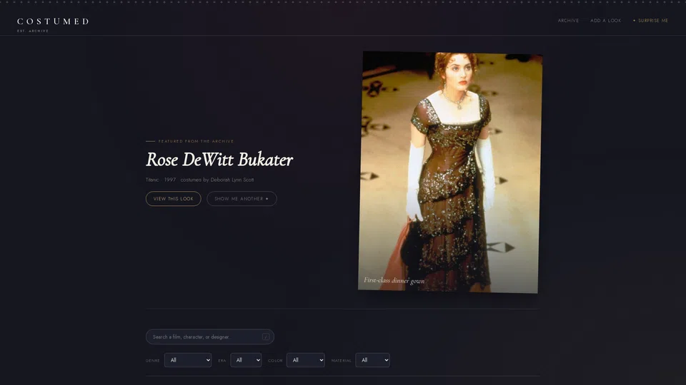 Homepage snapshot at launch
