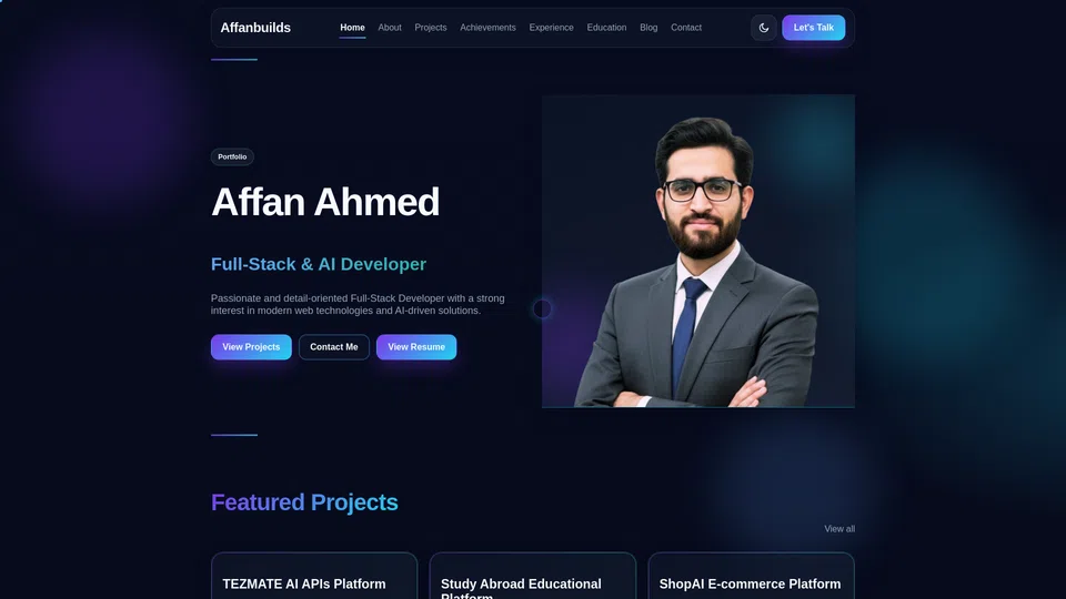 Homepage snapshot at launch