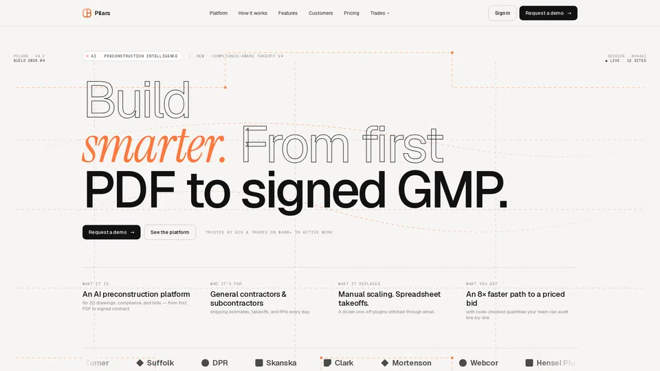 Homepage snapshot at launch