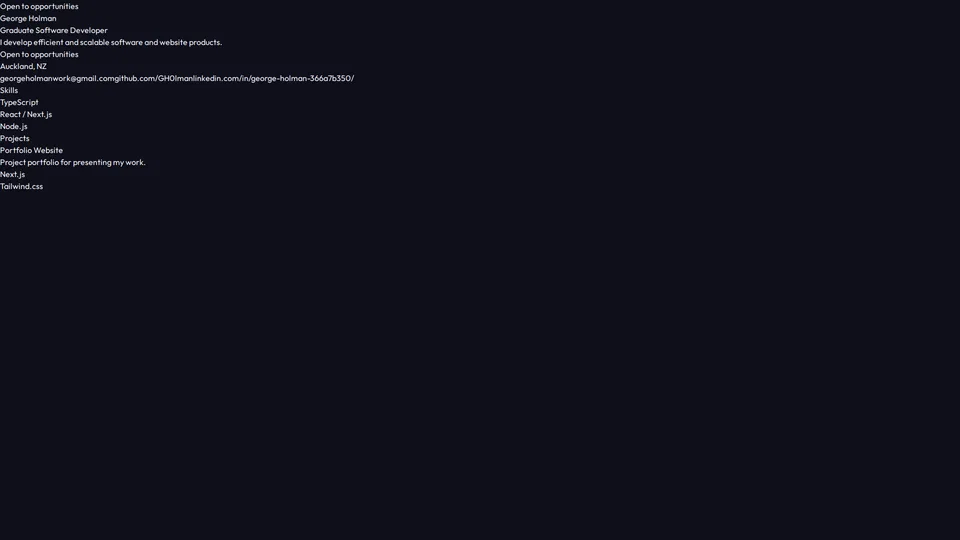 Homepage snapshot at launch