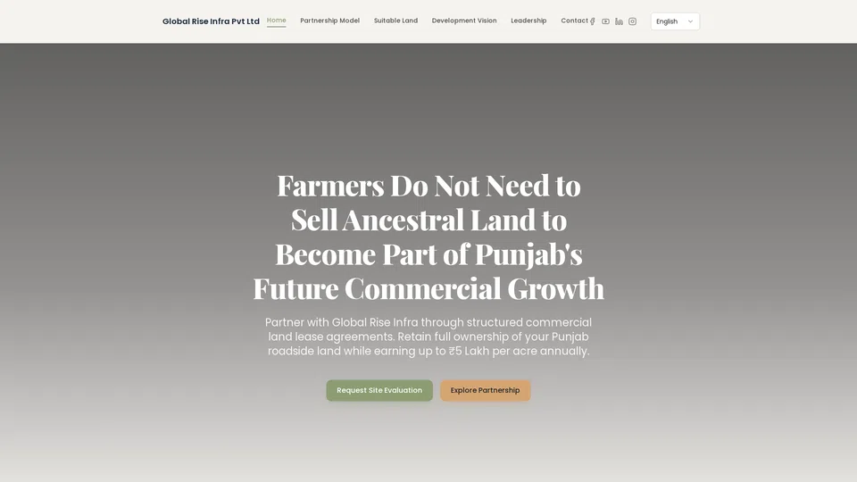 Homepage snapshot at launch