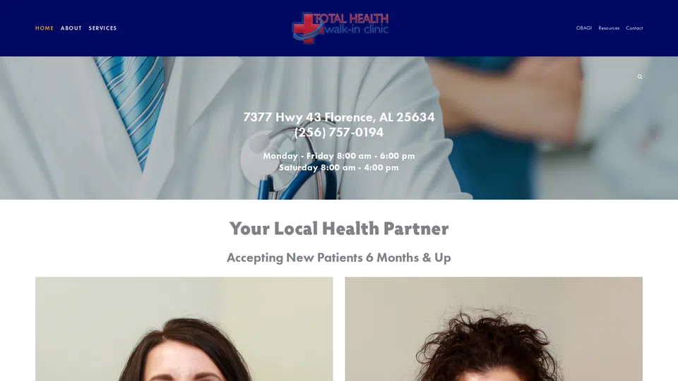 Homepage snapshot at launch