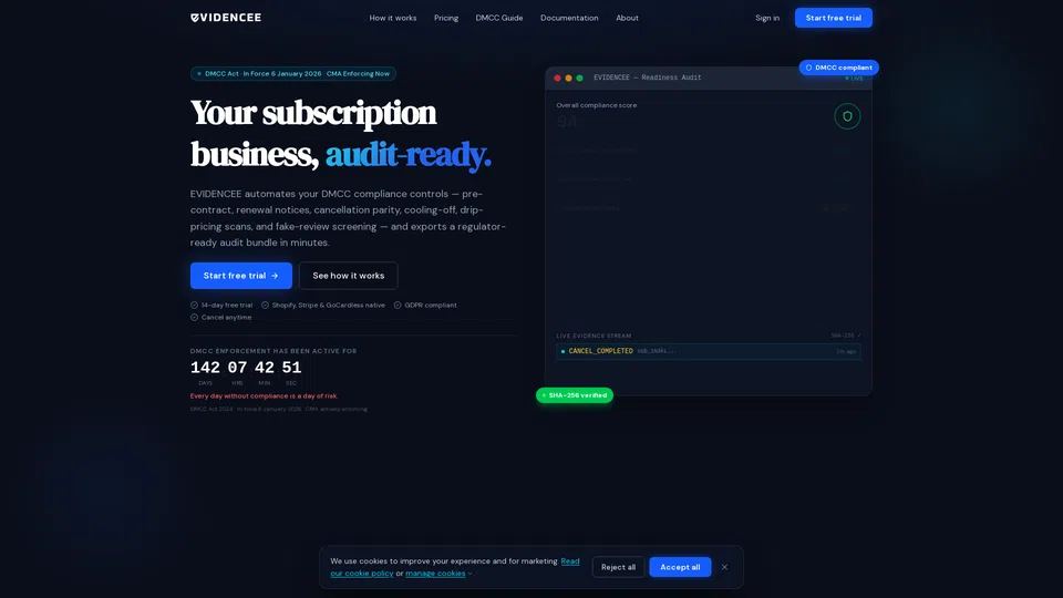 Homepage snapshot at launch