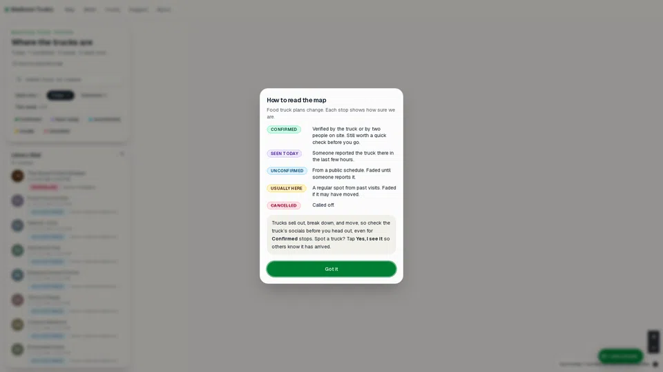 Homepage snapshot at launch