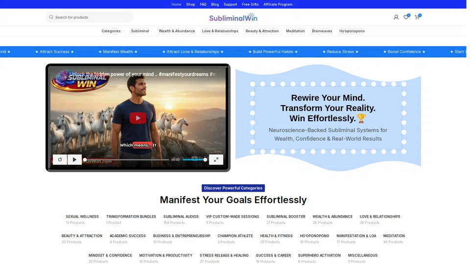 Homepage snapshot at launch