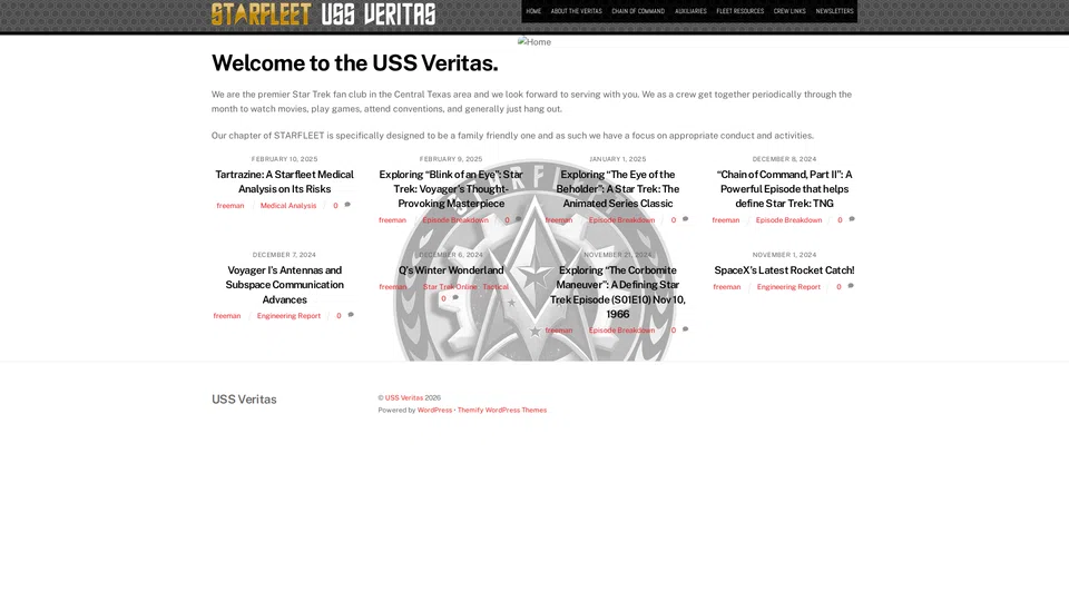 Homepage snapshot at launch
