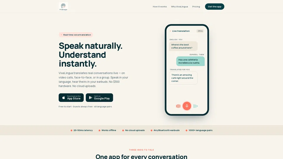 Homepage snapshot at launch