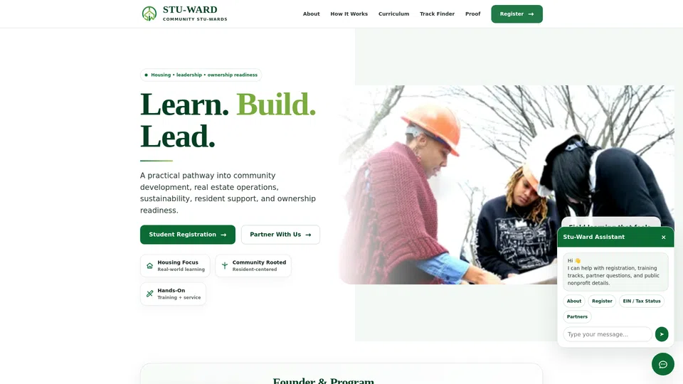Homepage snapshot at launch