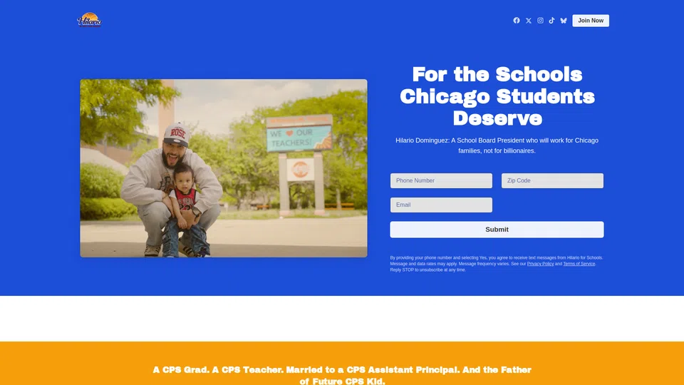 Homepage snapshot at launch