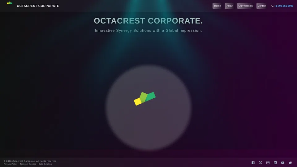 Homepage snapshot at launch