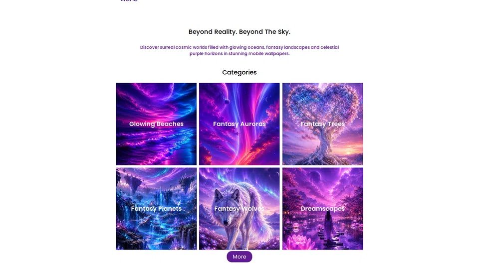 Homepage snapshot at launch