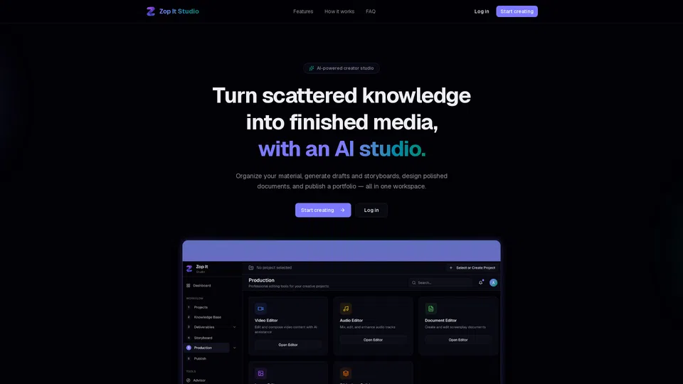 Homepage snapshot at launch