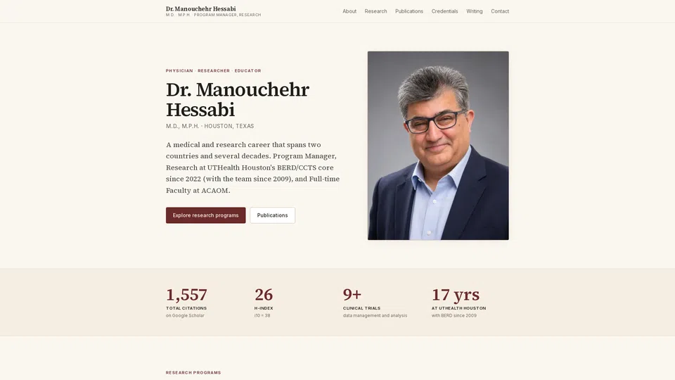 Homepage snapshot at launch