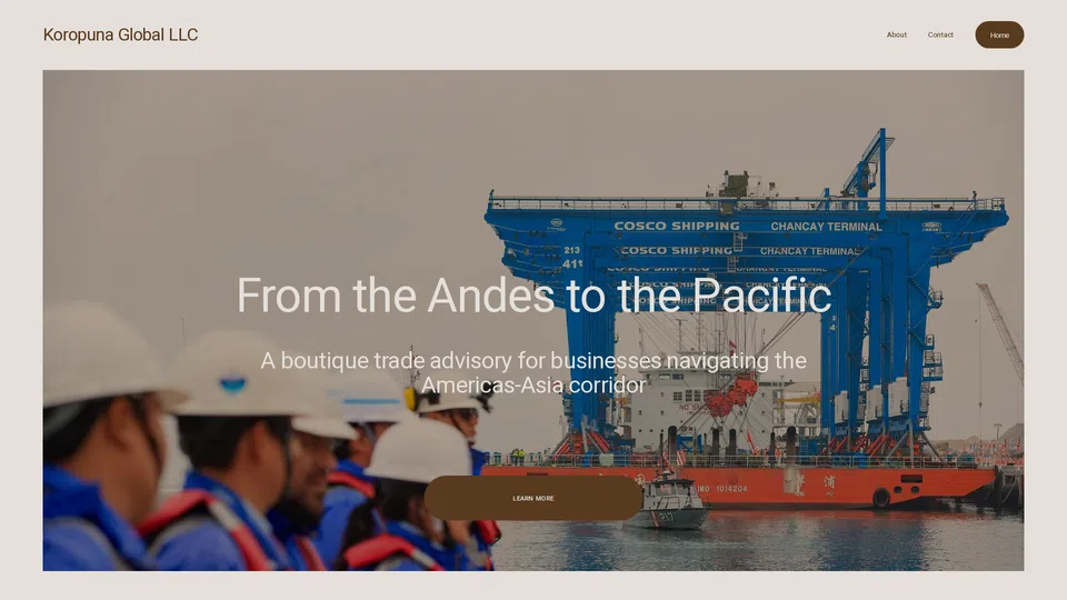 Homepage snapshot at launch