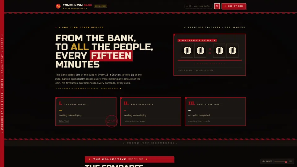 Homepage snapshot at launch