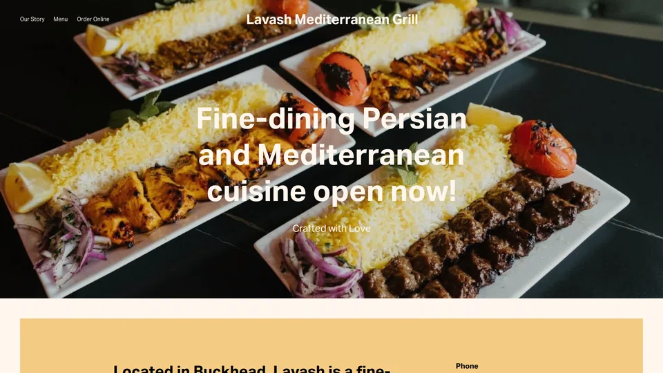 Homepage snapshot at launch