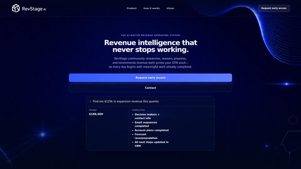 Homepage snapshot at launch